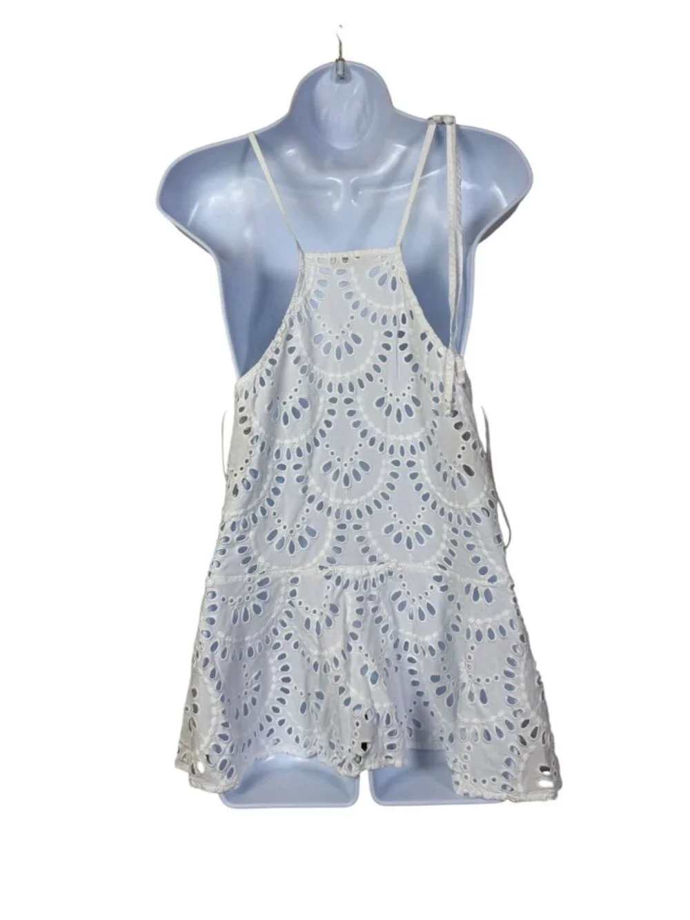 Intimately Free People White Sleeveless Eyelet Lace Top Size Medium Open Boho